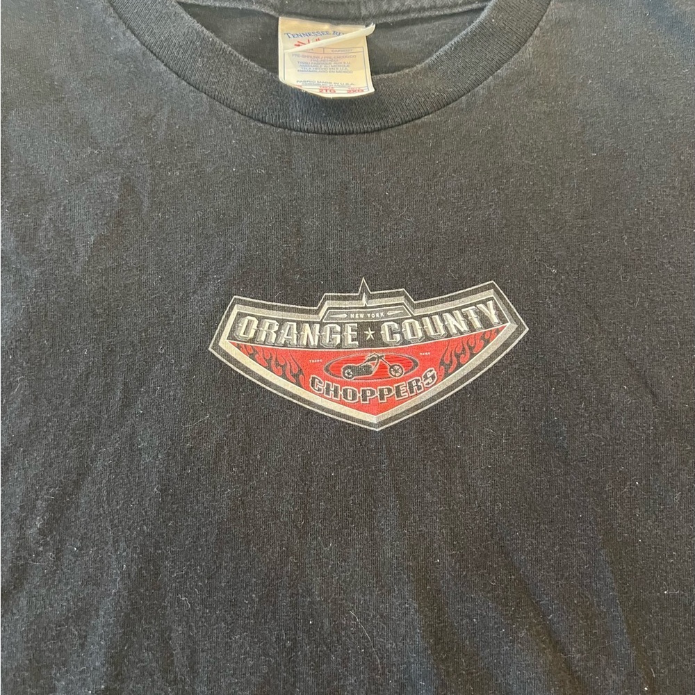 Vintage Orange County Choppers Tee Men’s 2XL Black Tennessee River Tag - Picture 3 of 6